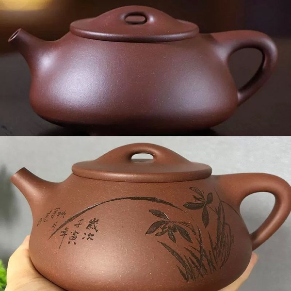 Jingzhou-Shipiao Yixing teapot | Dicaoqing ni | 350 ml