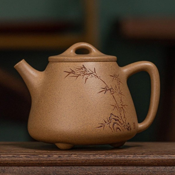 High-Shipiao Yixing teapot | Gold Duan ni| 170 ml