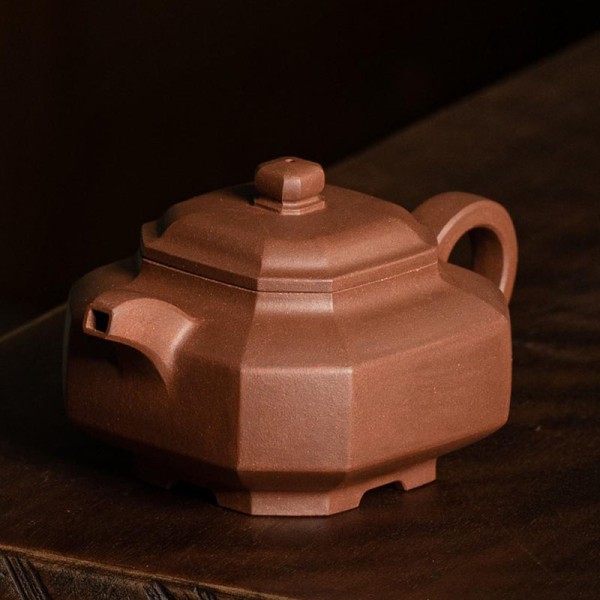 Flat-Bafang Yixing teapot | Dicaoqing ni | 220 ml